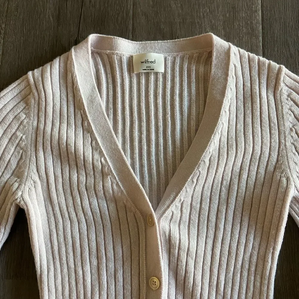 Aritzia Wilfred Vin Gris Manila Cardigan